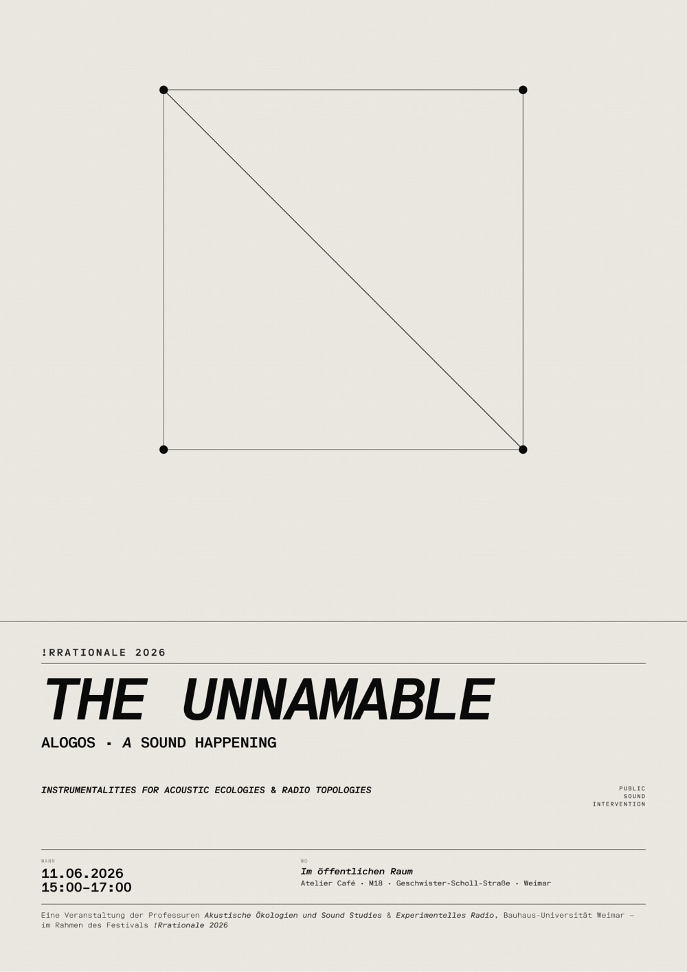 The Unnamable: Alogos · A Sound Happening